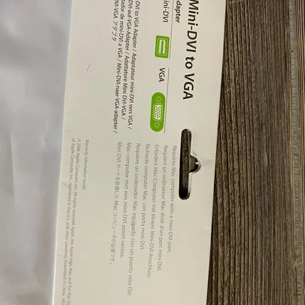 New Apple M9320G/A Mini DVI to VGA Display Adapter